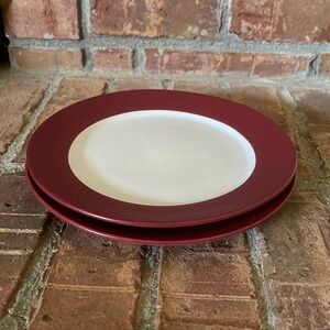 Vtg Pfaltzgraff Harmony Red Side Plates Set of 2